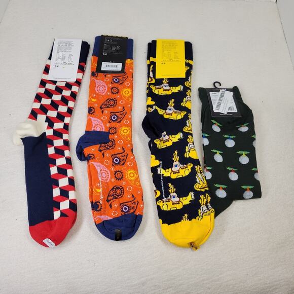 Happy Socks Mens Sock Shoe Size 8 - 12 Soft Lot Beatles Wiz Khalifa Golfing - Picture 9 of 11